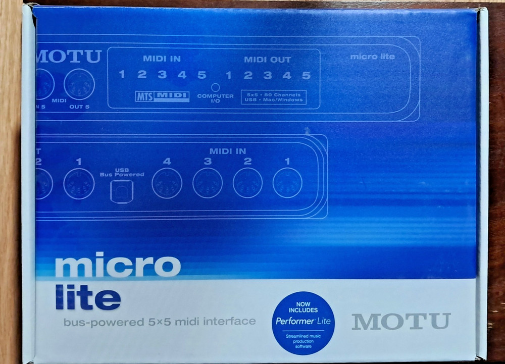 MOTU micro lite 5x5 USB Bus-Powered MIDI Interface MicroLite U269855