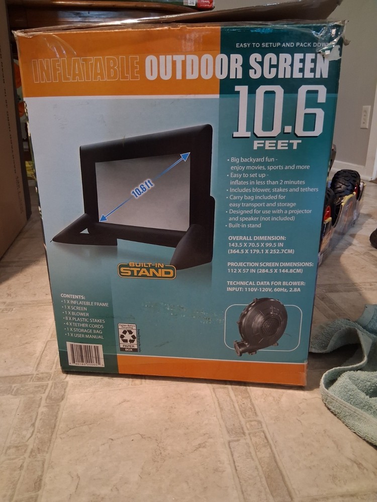 10.6 Feet Inflatable Outdoor Screen
