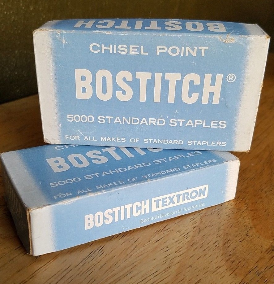 BOSTITCH TEXTRON STANDARD CHISEL POINT STAPLES 5000pc. MADE IN THE U.S.A
