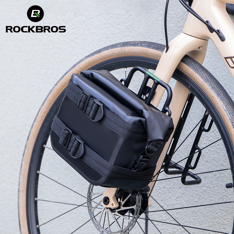 ROCKBROS Bike Front Fork Rack Quick Release Aluminum Luggage Carrier With Bag