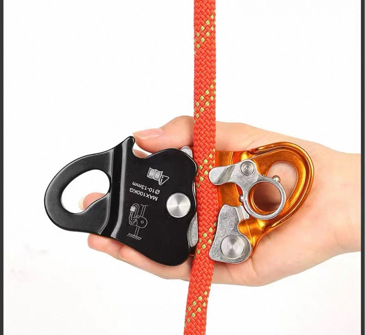 Rope Grab 7/16" Grip Fall Arrest Protection Climbing Rescue Caving Equipment