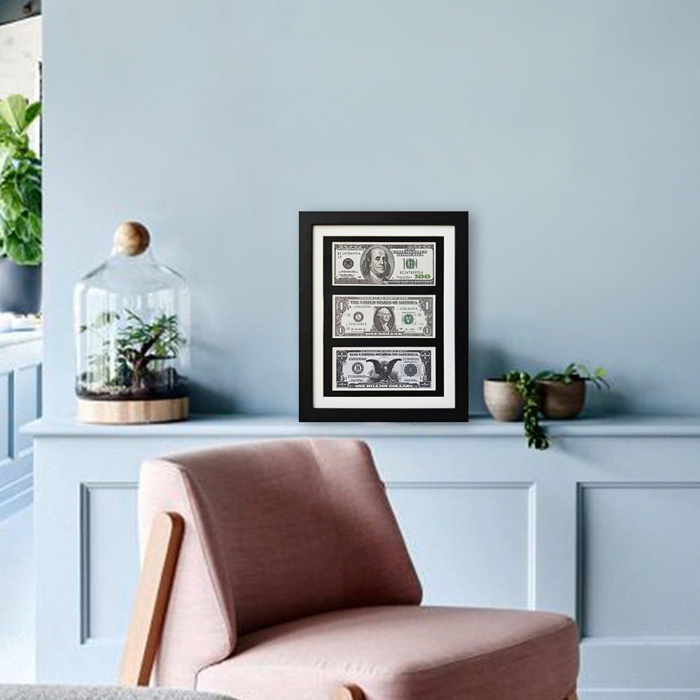 Tabletop picture frame, Dollar Bill Frame ,Multi Dollar Bill Frame