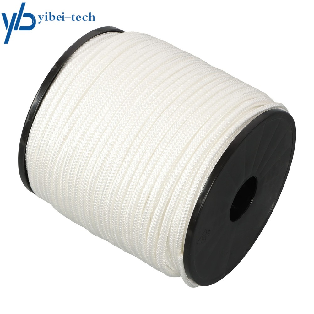 1/4 Inch Nylon Polyester Cord 250 Foot Spool Solid Braid Industrial Grade White