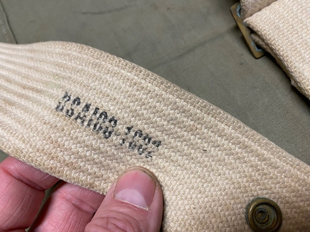 ORIGINAL US ARMY MILITARY POLICE MP .45 PISTOL AMMO BELT-LARGE