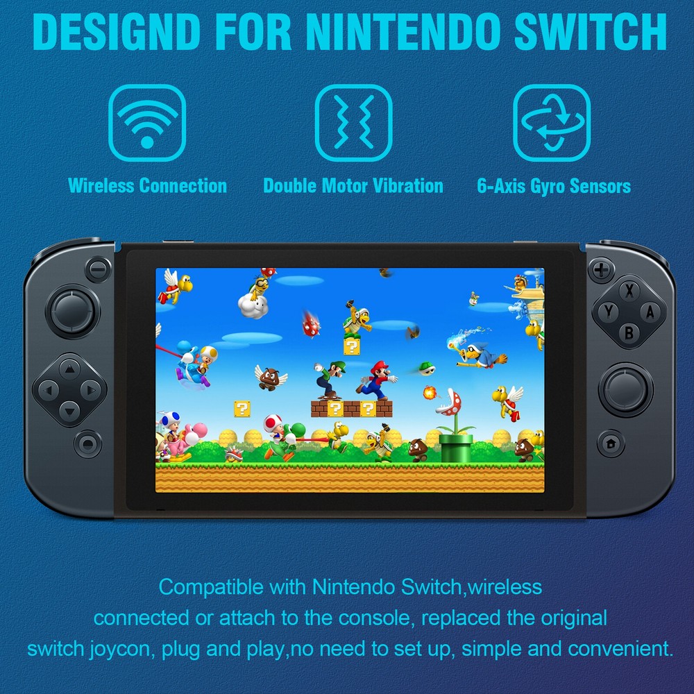 NEW Wireless Controller Pair for Nintendo Switch Left and Right BluetoothGamepad