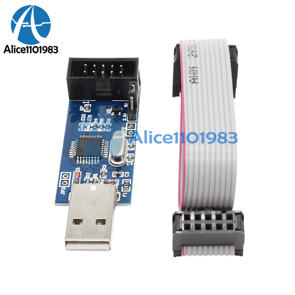 USBASP USBISP AVR Programmer USB+10 Pin Convert to Standard 6Pin Adapter Board