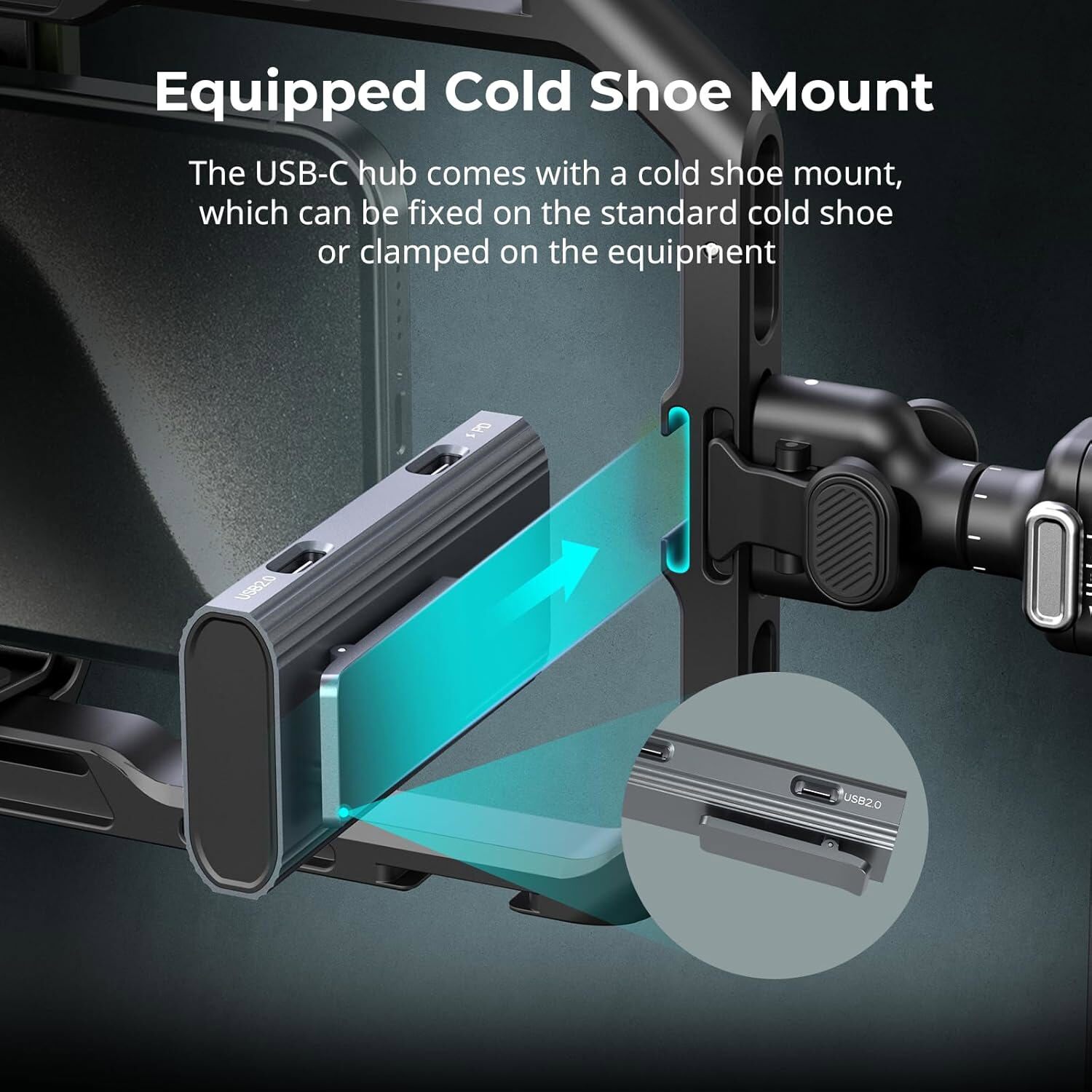 SmallRig USB-C Hub 4-in-1 PD/USB-C 3.1/USB-C 2.0 with Audio Adapter for Phone