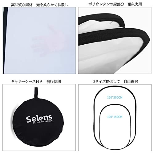 Selens Soft Diffuser Lighting Reflector 60x90cm for Photo Studios, Foldable, wit
