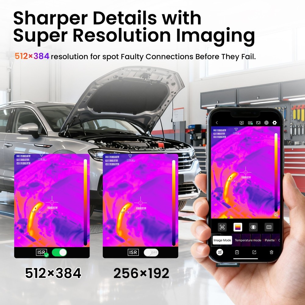 Super Resolution 512×384 Infrared Thermal Camera Android & iOS Imager Camera