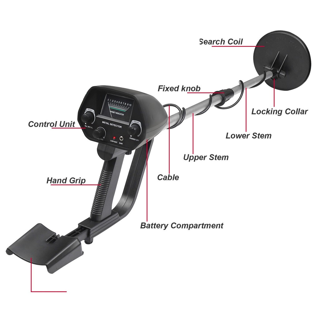 Underground Metal Detector Gold Digger Hunter Deep Sensitive Waterproof Coil