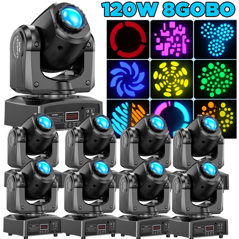 120W LED Moving Head Light RGBW Gobo Beam Stage DMX Spot Lighting DJ Disco Club