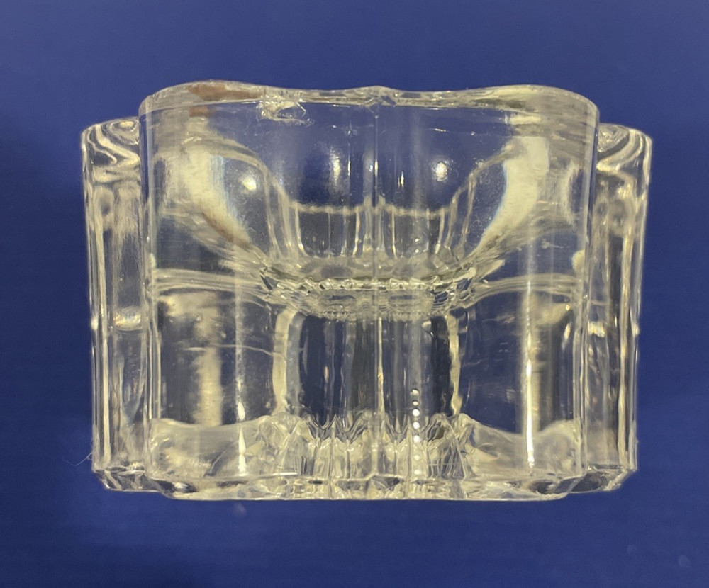 VTG Antique EAPG Open Salt Cellar Dip Pressed Pattern Glass Old THICK