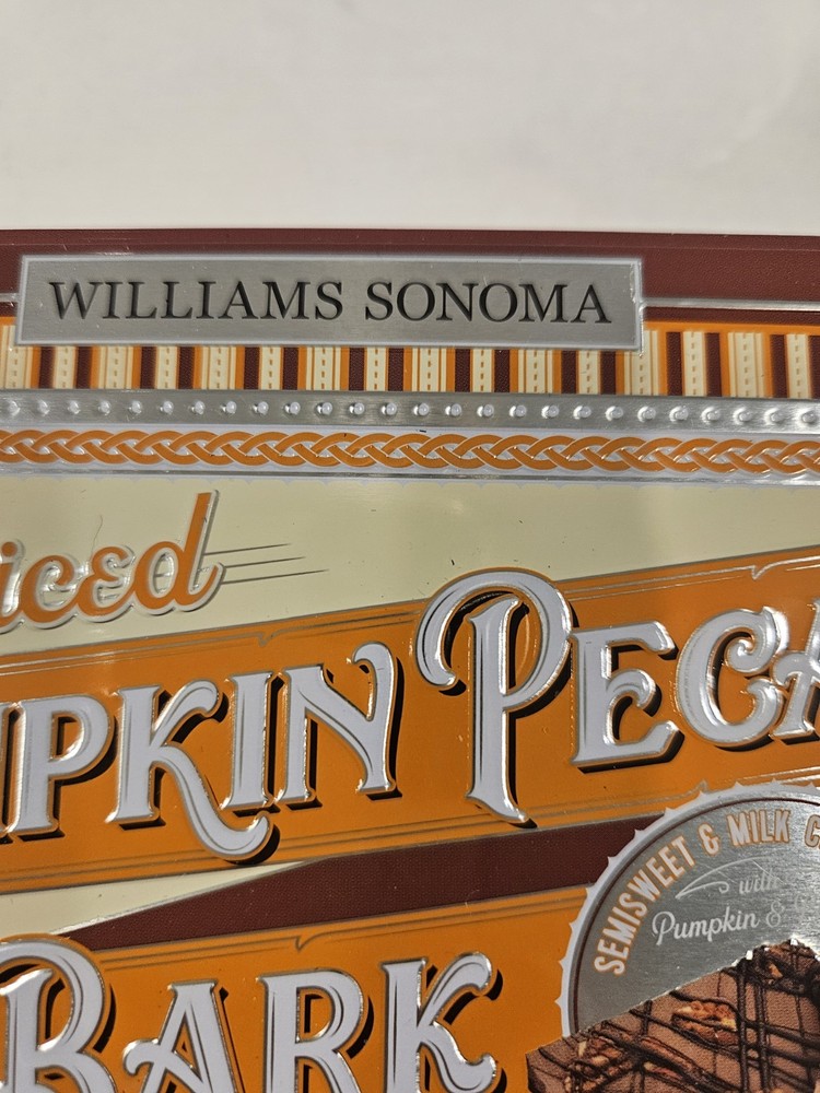 William Sonoma Spiced Pumpkin Pecan Bars Tin ONLY