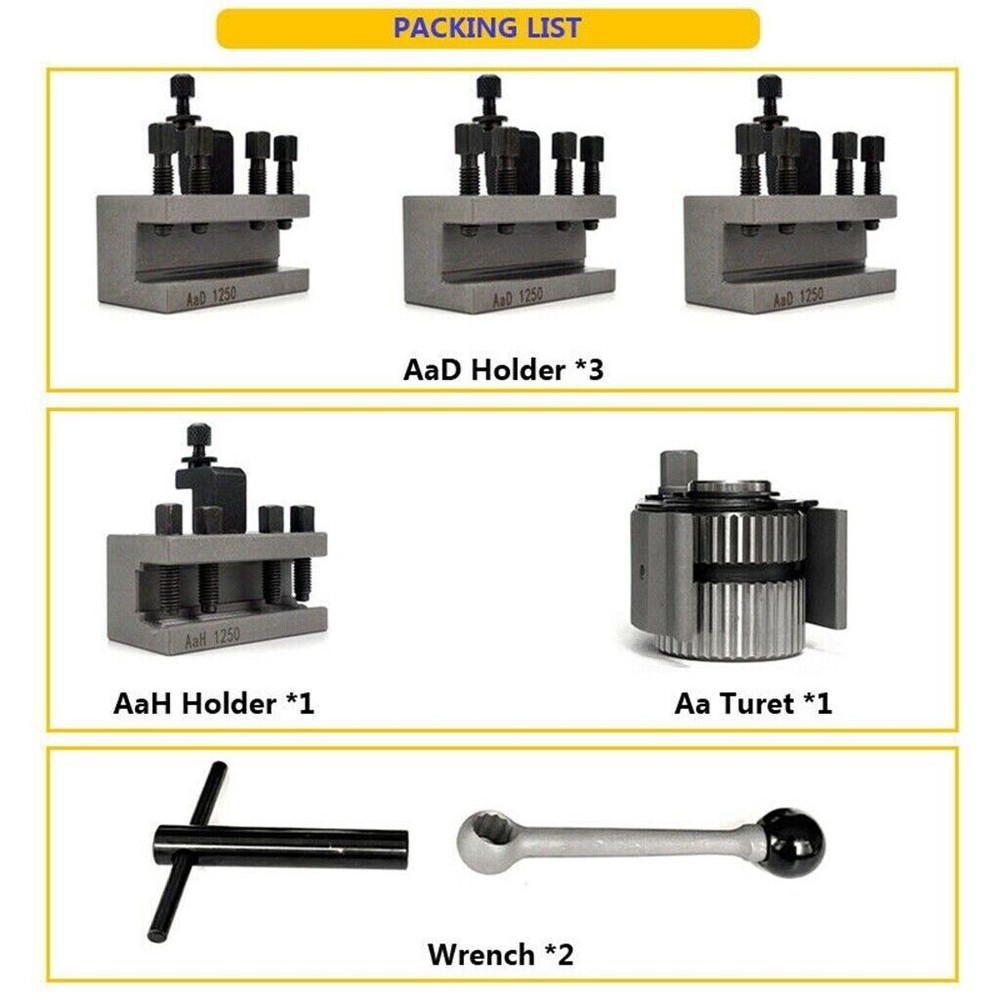 Size Aa Quick Change Tool Post Holder for Mini Lathe Lathe Tool Post New