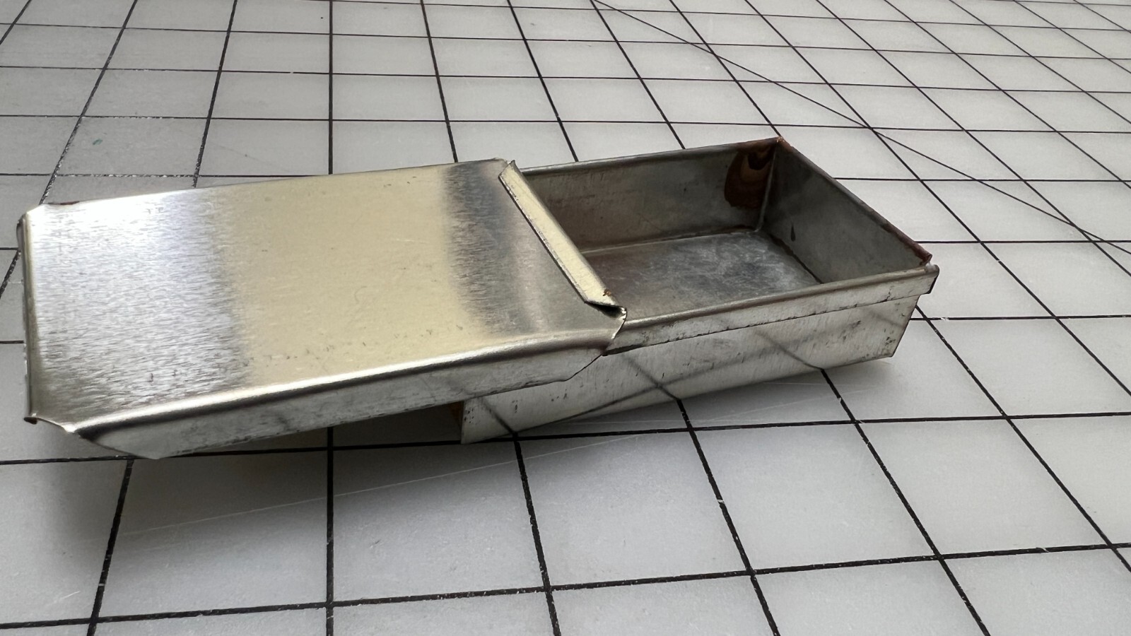 Small Tin "Match Safe" Haversack waterproof container - Civil War WW1 Reenacting