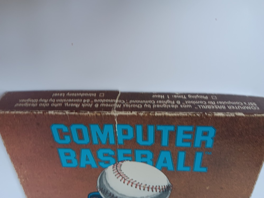 Computer Baseball Commodore 64 Mini Strategic Solutions Box Only - Damage, AS IS
