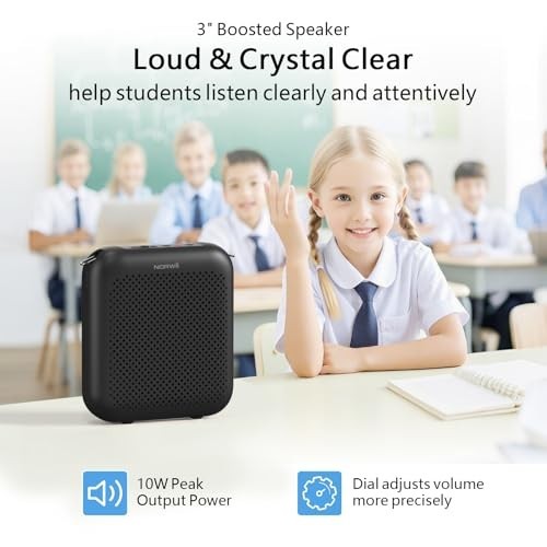 Portable Bluetooth Voice Amplifier, Mini Wired Microphone Headset for Teaching,