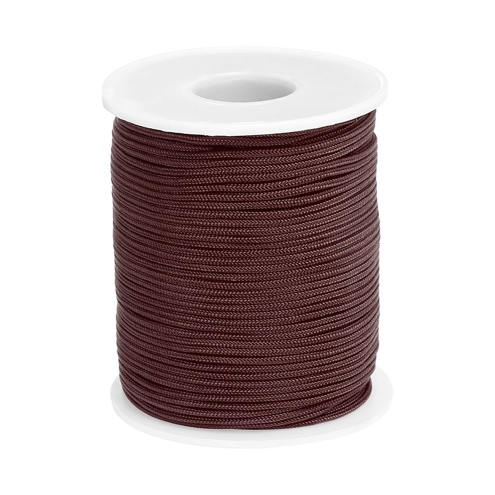 0.06 Inch x 54 Yards Nylon String Bracelet String Braided Nylon Thread Brown
