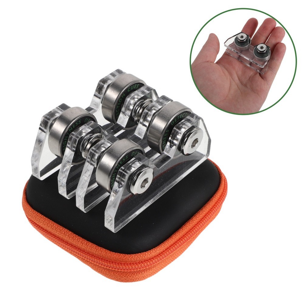 1 Set Pool Cue Straightness Checker: Snooker Cue Rollers with Storage Case -