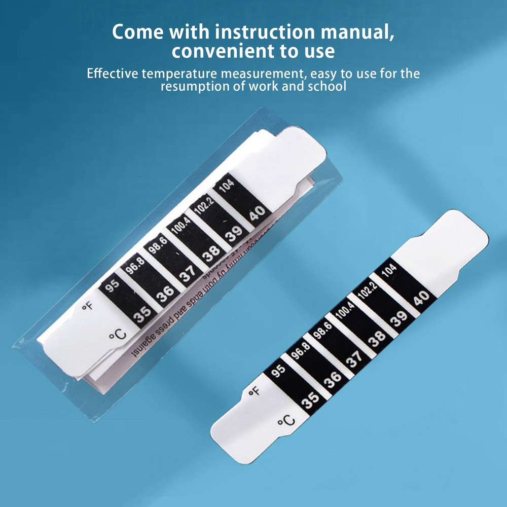 20pcs Reusable Forehead Thermometer Strips For Quick Temperature Measurement For