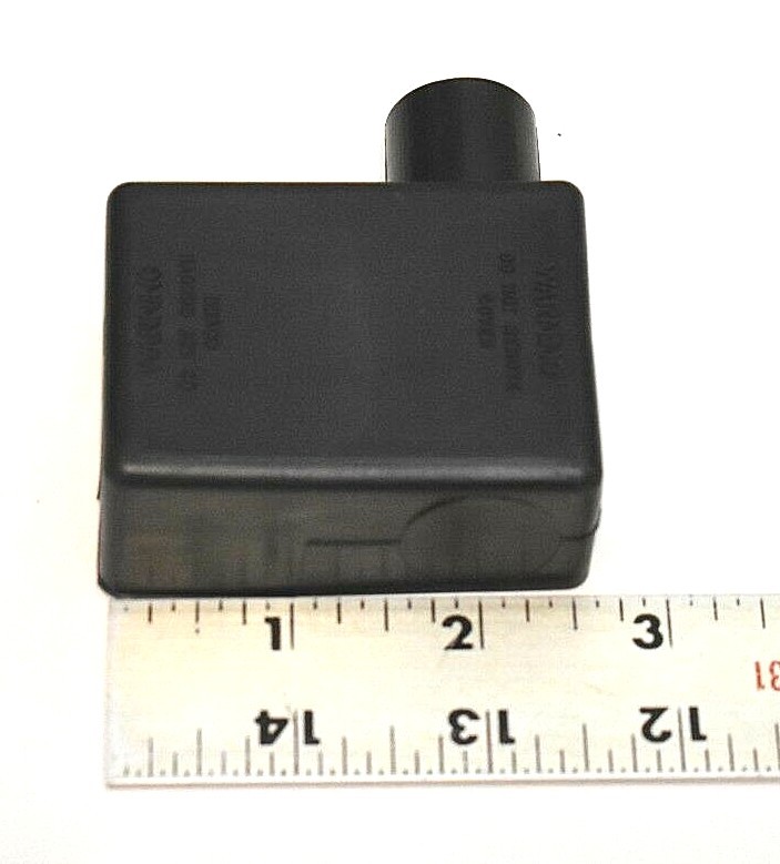 Battery Terminal Boot Elbow Protector 1 Right Negative Black 2/0 Gauge Wire