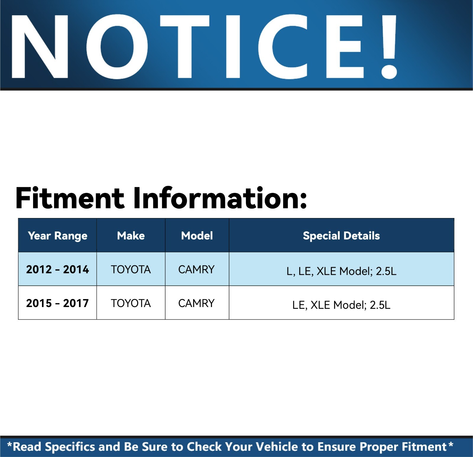 Front Steering Knuckles & Wheel Hub Bearings Set for 2012-2017 Toyota Camry 2.5L