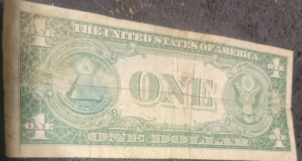 $1 Dollar Bill USD Miscut Errors- Misaligned Miscut 1938 Circulated Rare