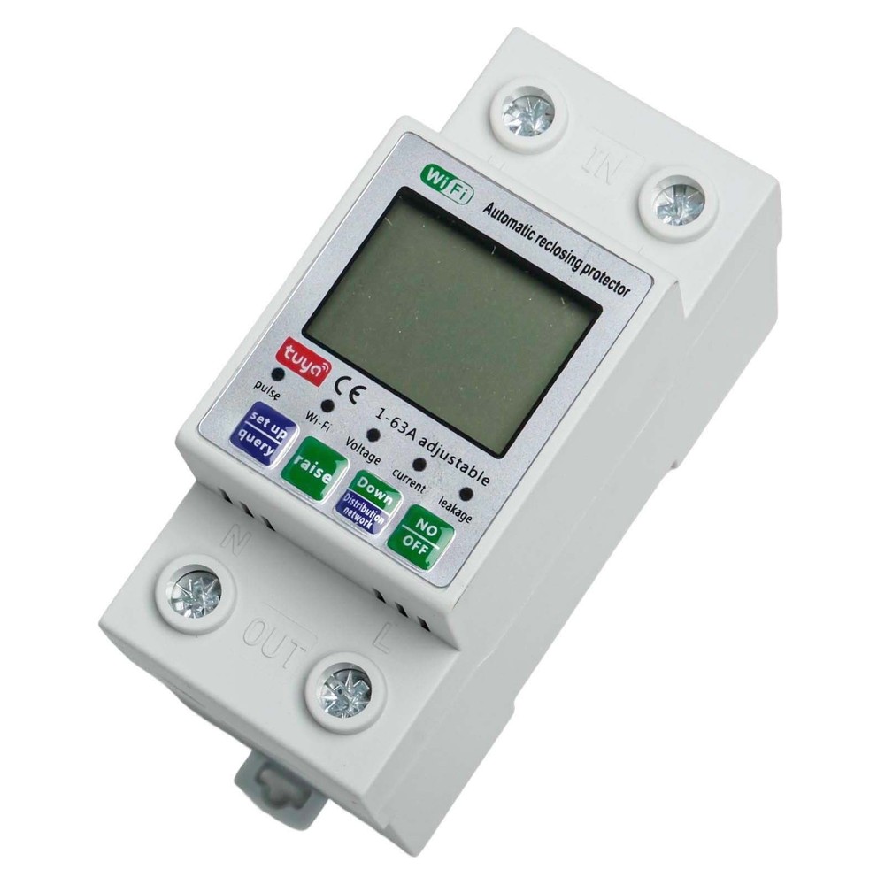 For Tuya Smart Reset Protector Switch Current Breaker Meter AC80-300V