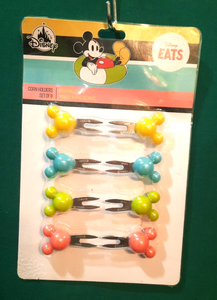 Disney Eats  Mickey Head Corn Holders 8 pc Set NIP