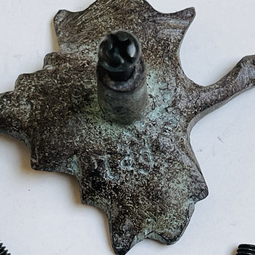 Bauerware 3 Maple Leaf Rustic Iron Knob Pull Drawer Door Handle Cabinet Decor