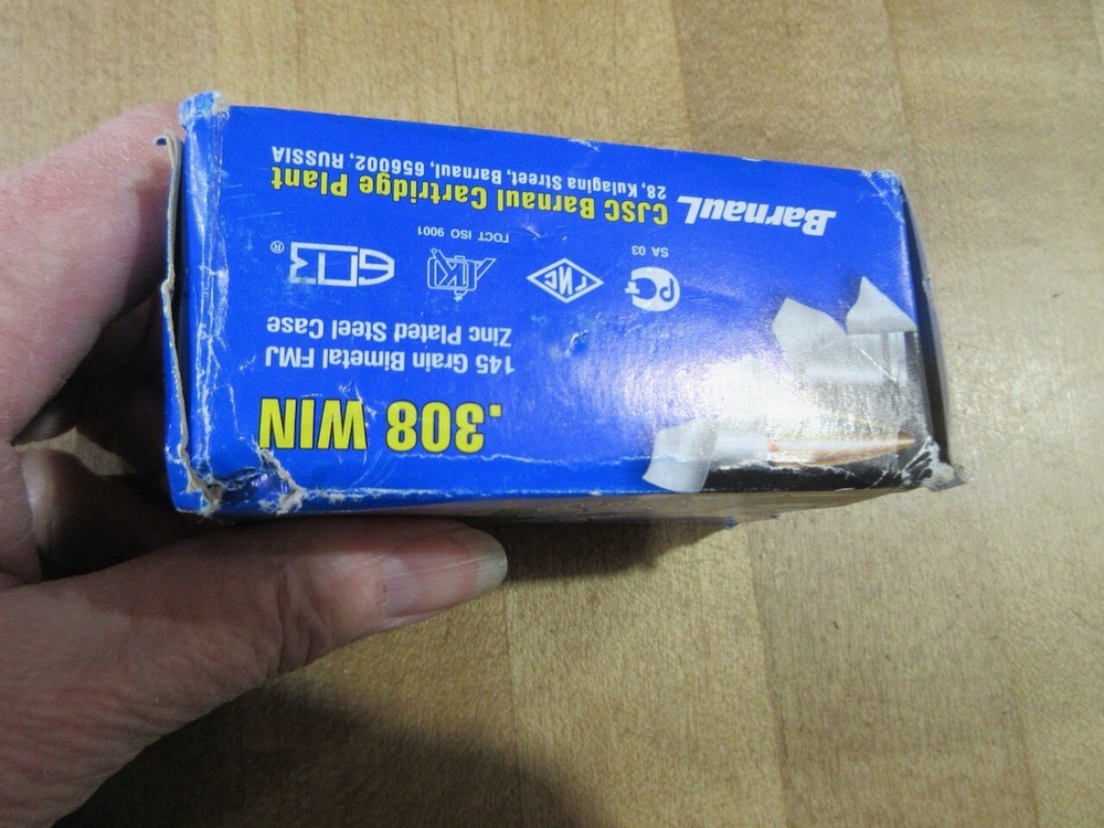 empty Ammo box Silver Bear 308 Win made in Russia 20 round box with insert