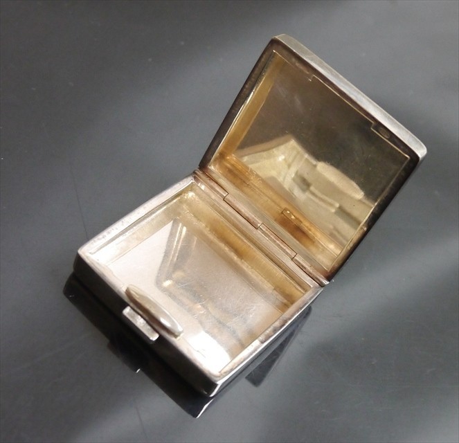 Authentic GUCCI Pill case Accessory case Sterling Silver #8795