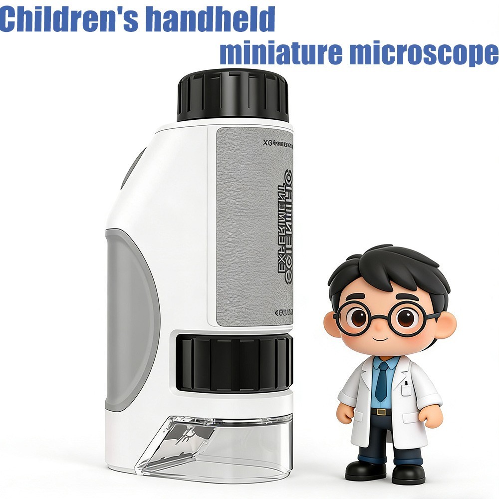 Children's Portable Mini 50x-300x Microscope Small Scientist Handheld Microscope