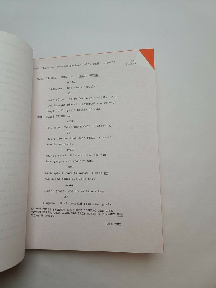 THE BAD GIRL'S GUIDE / Robin Schiff PILOT Script "The Guide to Procrastination"