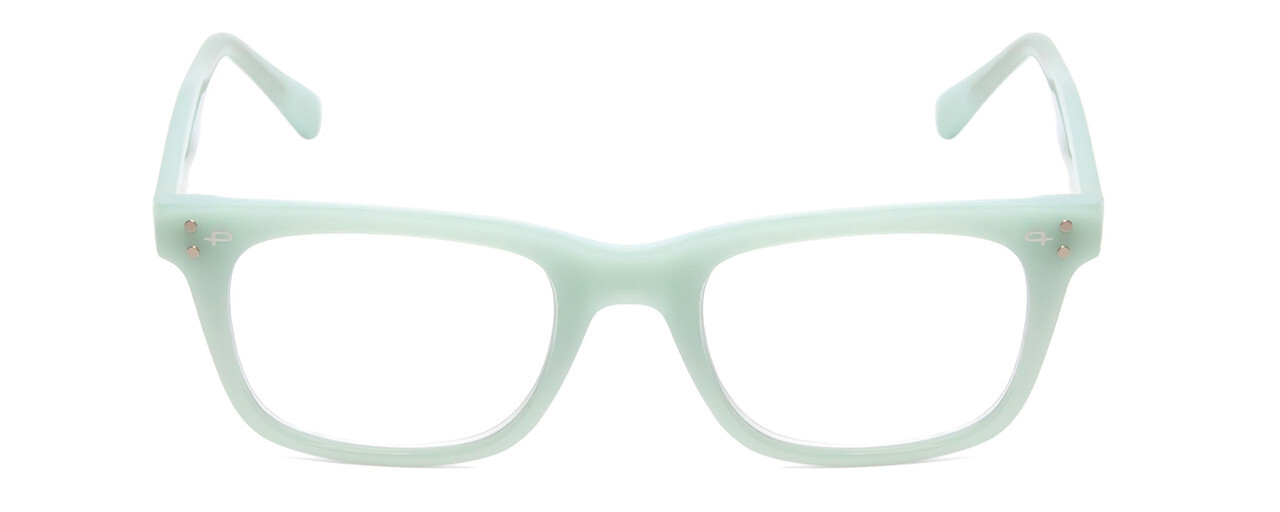 Prive Revaux Expert Unisex Rectangle Reading Glasses in Mint Green Crystal 50 mm