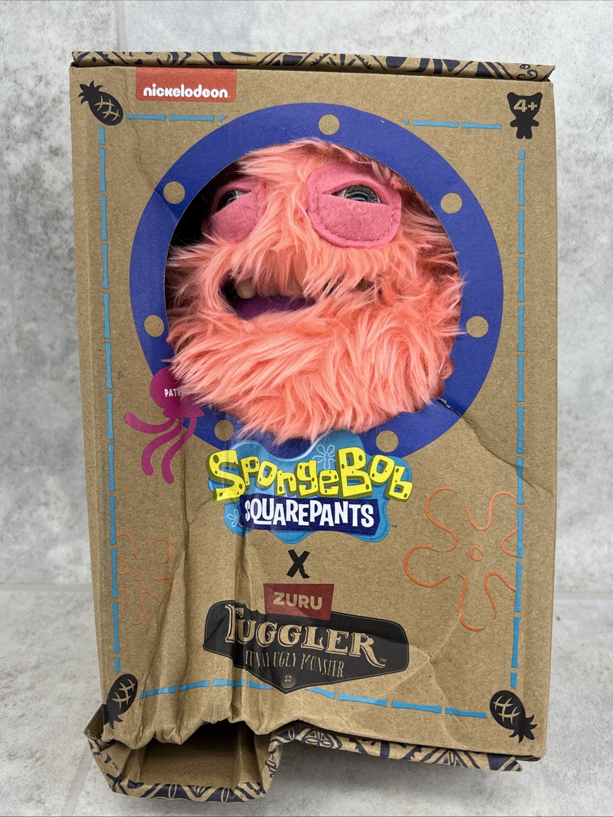 Patrick Fuggler Spongebob Squarepants 9" Plush  - New/ Damaged Box- See Pics