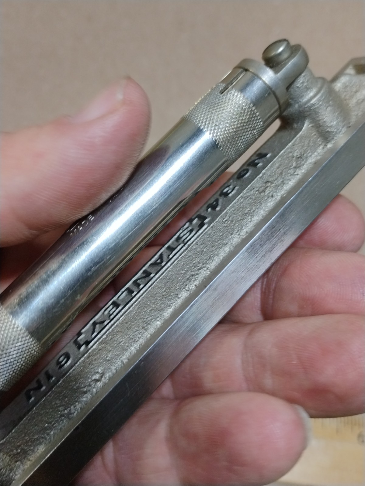 Vintage Stanley USA 6" No. 34 Machinist Level V Bottom - Nice