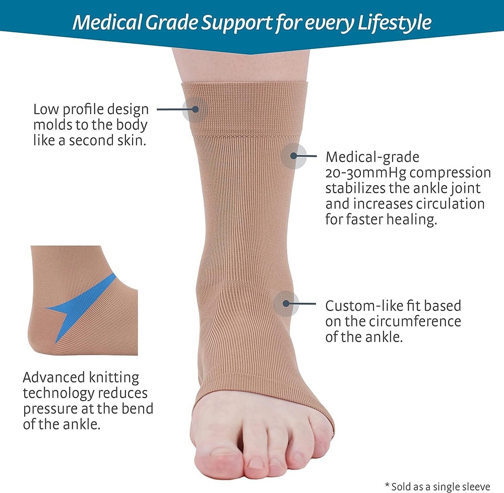 Mediven Seamless Knit Ankle Support (Beige) Medium 50103