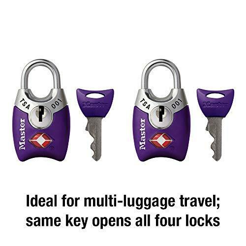 Master Lock 4689T TSA Approved Keyed Lock, 2 Pack, Assorted Colors
