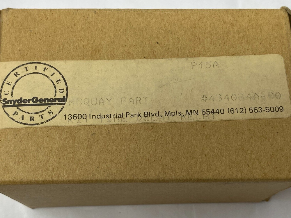 Daikin McQuay 434034A-00 Time Delay Relay Kit