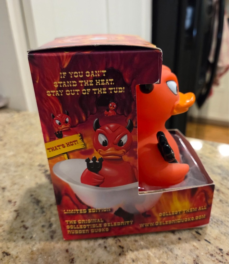 New! Devil Ducky Celebriducks 2011 Devil Duck Red Pitchforky