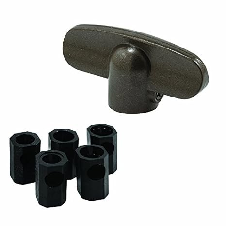 Prime-Line H 3893 Satin Bronze Tee-Crank Window Handle - 2 Pack