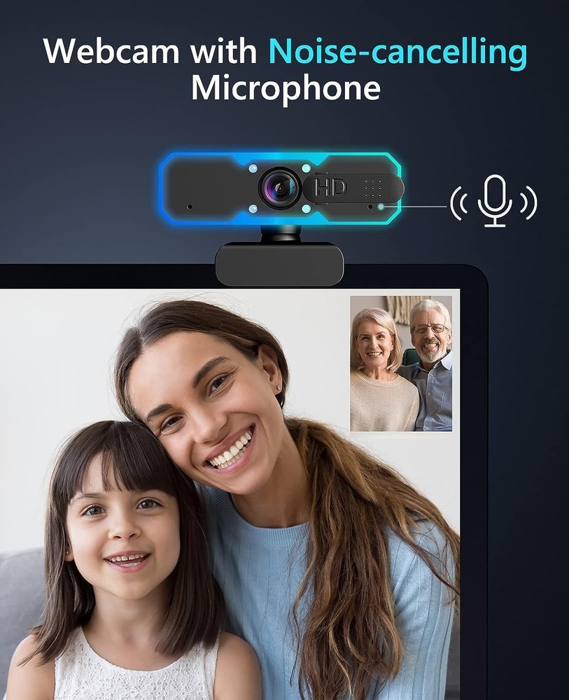 Full HD 1080P Streaming Webcam with Microphone