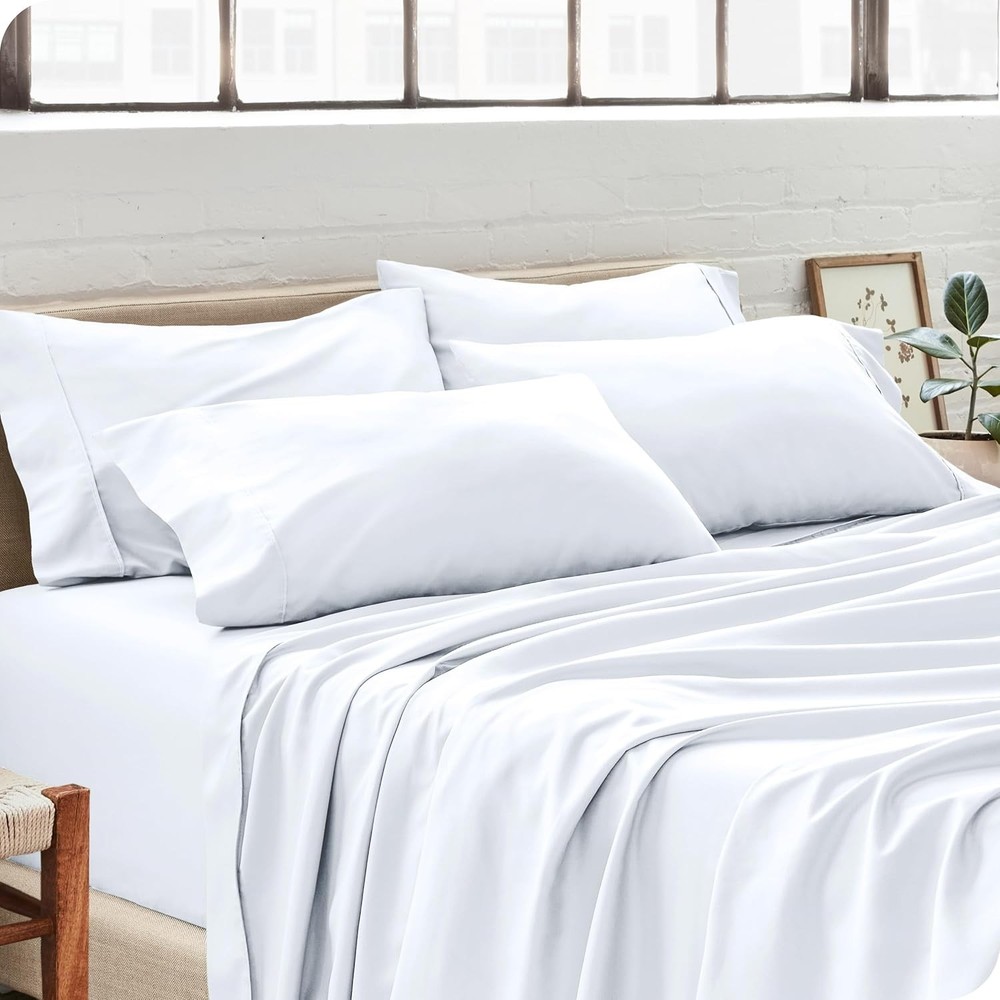 Microfiber Pillowcase Set Cooling Pillowcase 4-Piece Set, White)