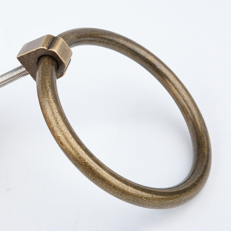 Antique Ring Door Knocker Handle Pull Solid Brass Vintage Heavy Duty Home Decor