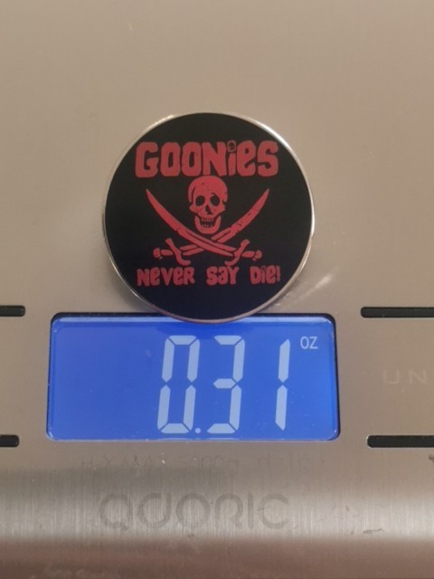 GOONIES NEVER SAY DIE 80s Movie Pin Badge Patch New High Quality