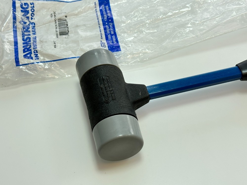 NOS Armstrong Tools USA 2" Soft Face Interchangeable Hammer, Grey Super Soft Tip