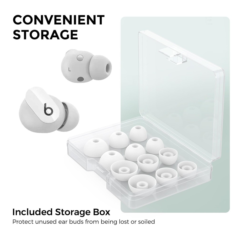 AhaStyle Ear Tips for Beats Studio large, 2 Large+2 Medium+2 Small, White