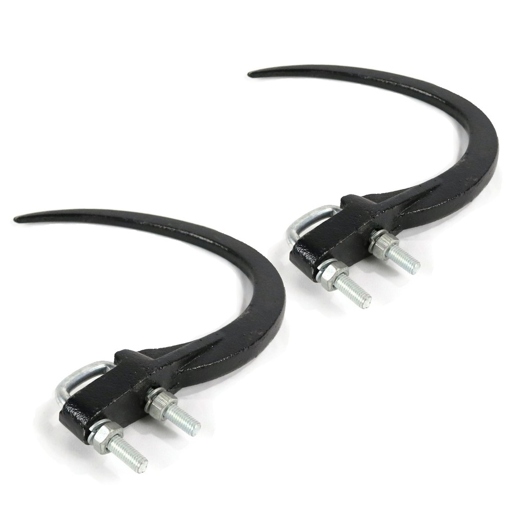(Pack of 2) 9" Hay / Straw Grapple Hooks with Hardware for Accumulator Durable