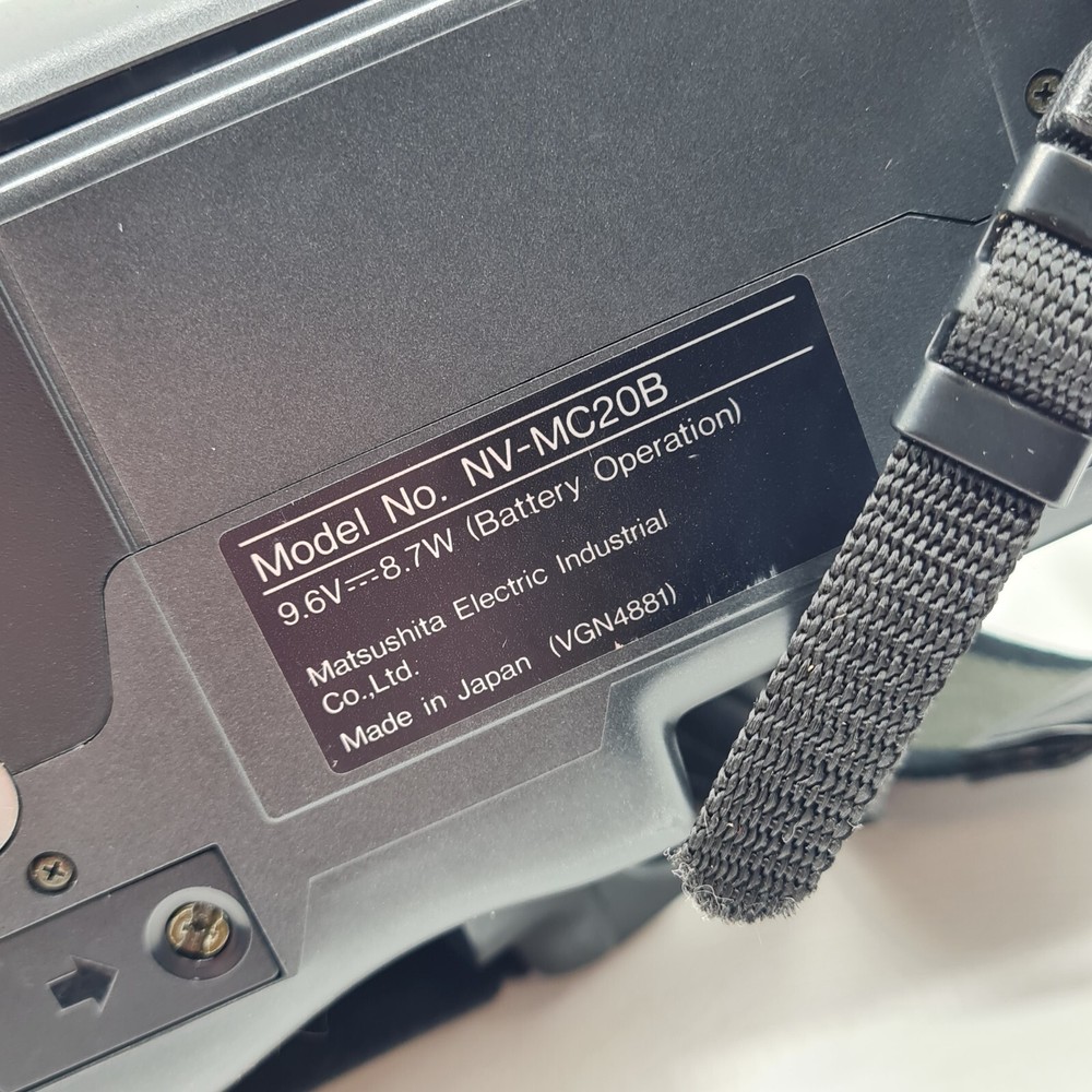 Panasonic NV-MC20B Video Recorder Camera Unit Only No Battery Untested & Case